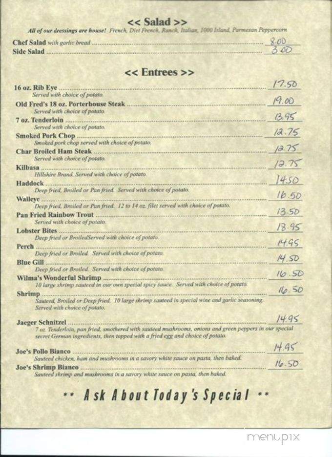 Still Wally's Still - Dale, WI menu_pic