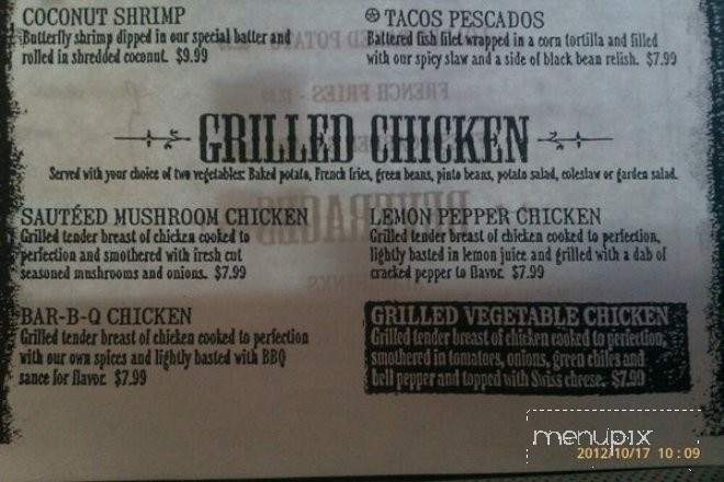Skeet's Texas Grill - Abilene, TX menu_pic