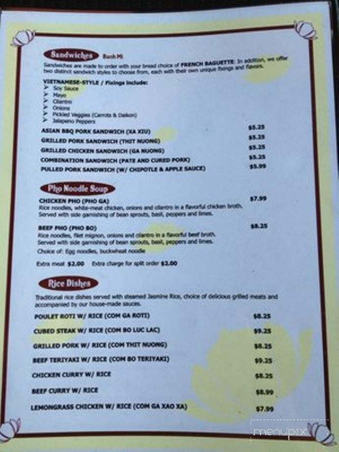 Cafe Lotus - Newport Beach, CA menu_pic