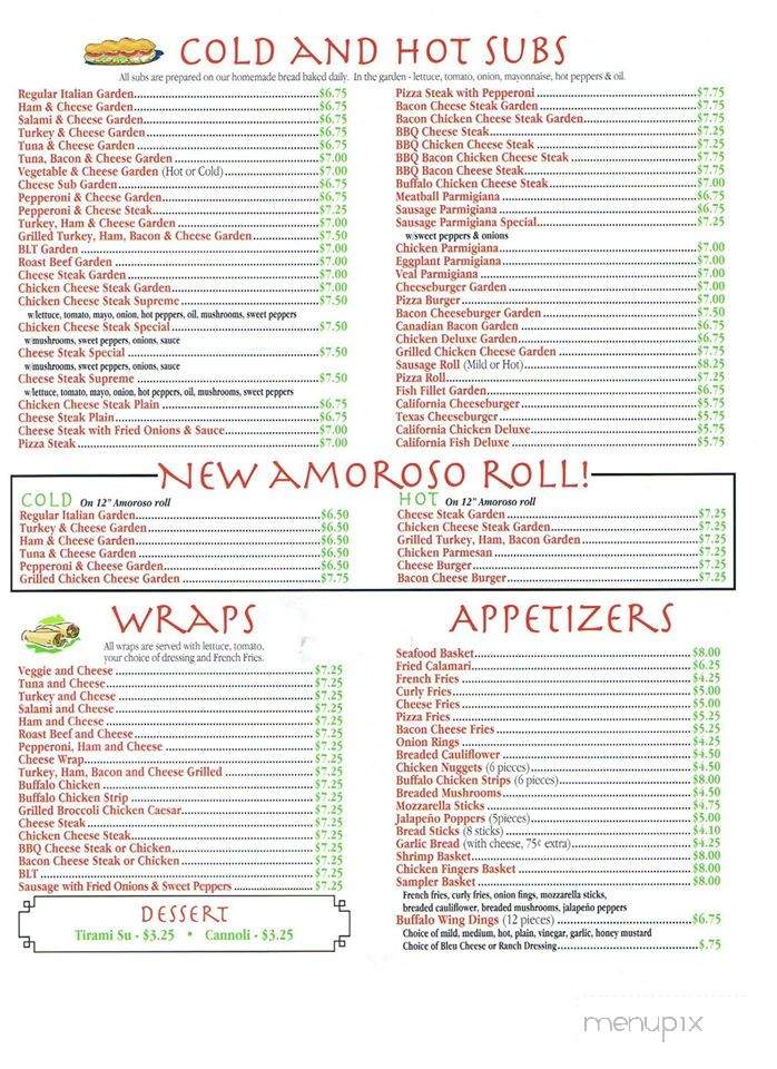 Original Italian Pizza - Millville, PA menu_pic