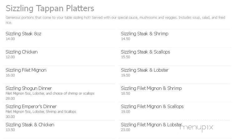 Taste Of Japan - Reidsville, NC menu_pic