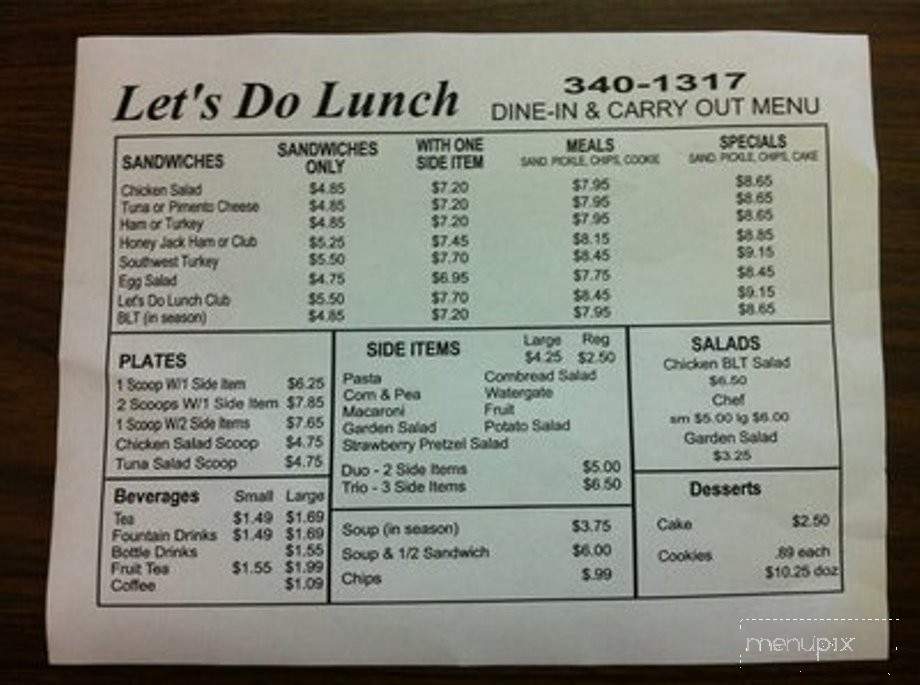 Let's DO Lunch - Decatur, AL menu_pic