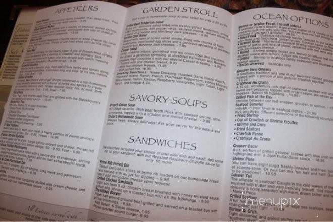 Village Steakhouse - Star City, AR menu_pic