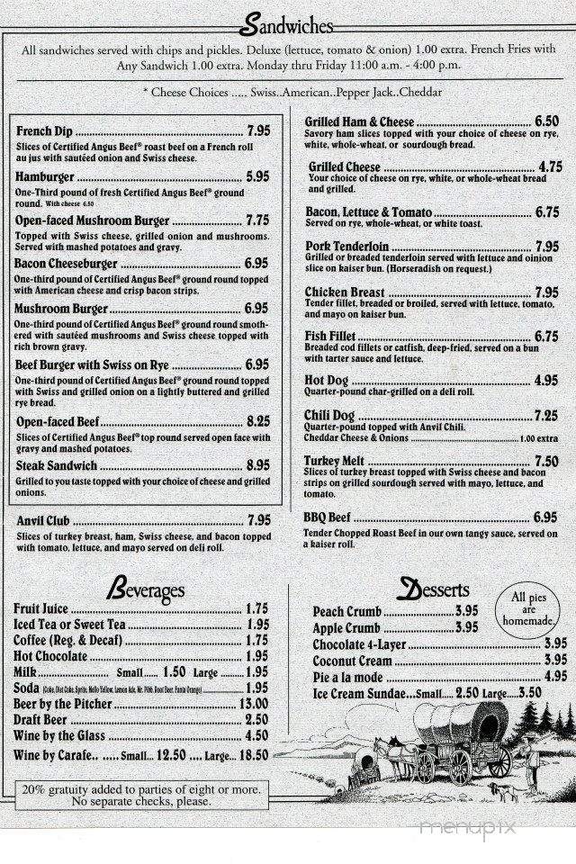 Anvil Restaurant & Saloon - Sainte Genevieve, MO menu_pic