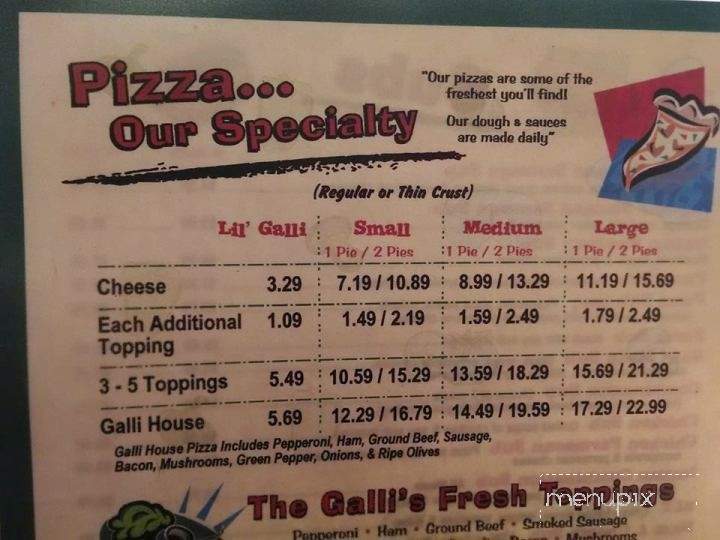 Pizzagalli - Bessemer City, NC menu_pic