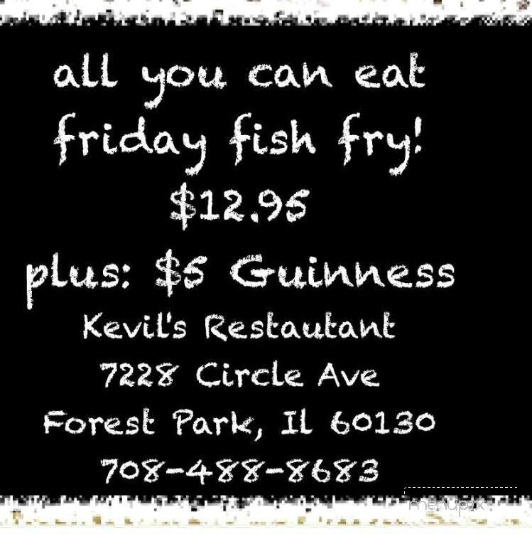 Kevil's Restaurant - Forest Park, IL menu_pic