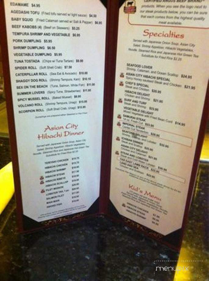 Asian City Chinese & Japanese - Humble, TX menu_pic
