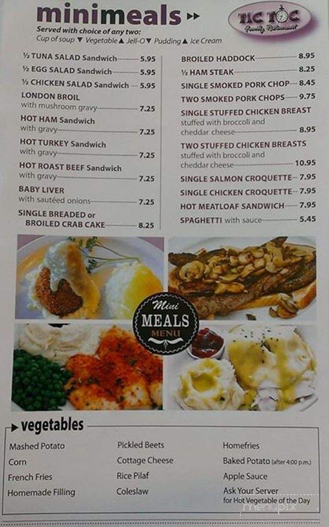 Tic Toc Family Restaurant - Easton, PA menu_pic