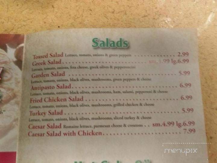 Zac's Pizza - Green Cove Springs, FL menu_pic
