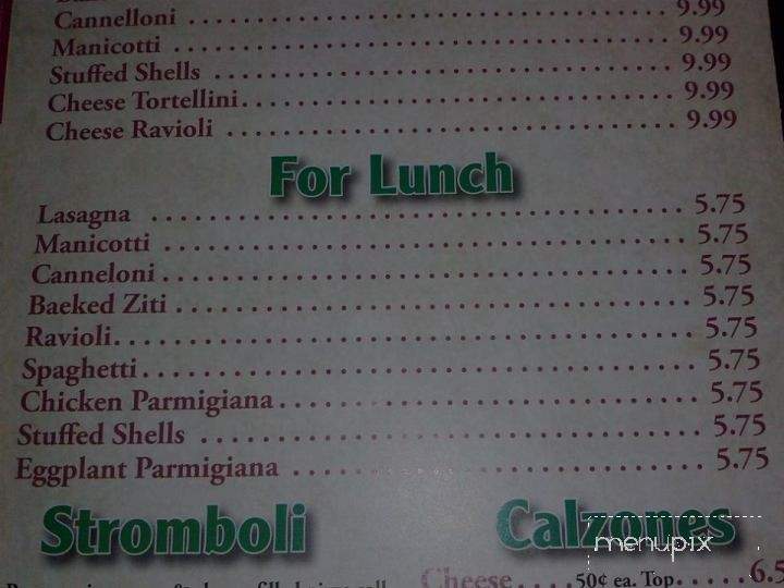 Zac's Pizza - Green Cove Springs, FL menu_pic