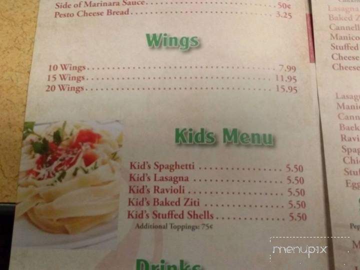 Zac's Pizza - Green Cove Springs, FL menu_pic