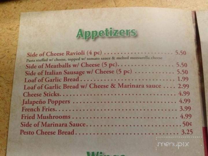 Zac's Pizza - Green Cove Springs, FL menu_pic