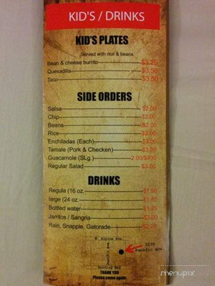 Gourmet Burrito - Stockton, CA menu_pic