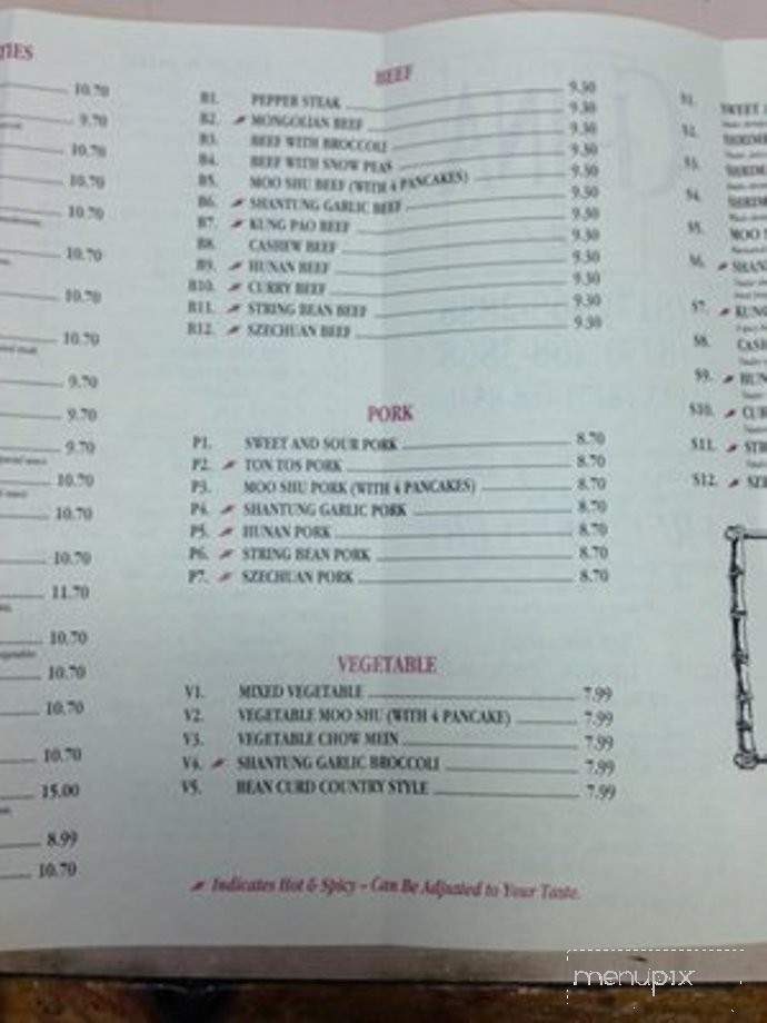 Splendid China - Arlington, TX menu_pic