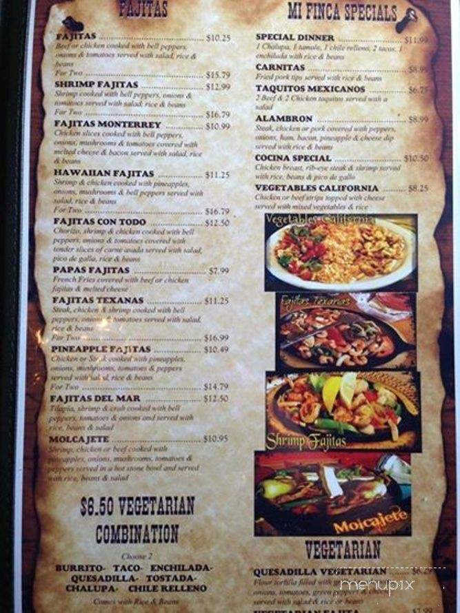 Mifinca - Norton, VA menu_pic
