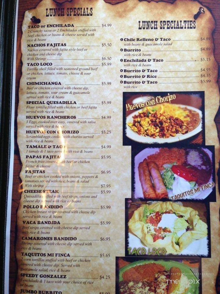 Mifinca - Norton, VA menu_pic