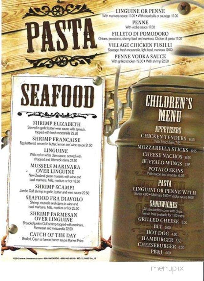 Village Saloon - Sparta, NJ menu_pic