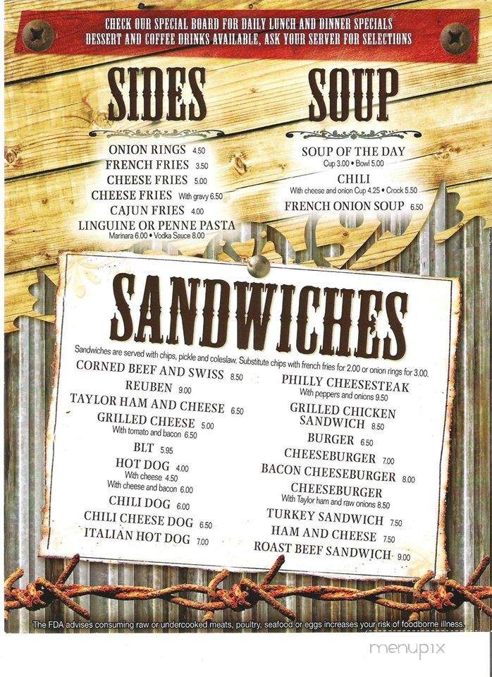 Village Saloon - Sparta, NJ menu_pic