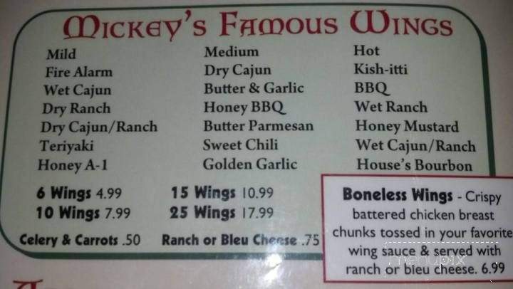 Mickey's Central Fire Station - Meadville, PA menu_pic