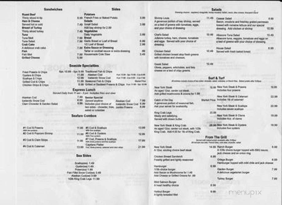 Pelicans Roost Chowder House - Paradise, CA menu_pic