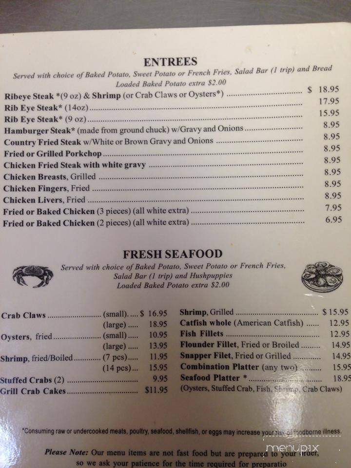 Street's Seafood - Bay Minette, AL menu_pic