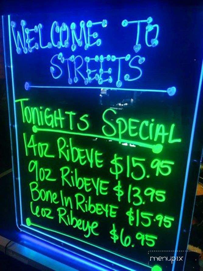 Street's Seafood - Bay Minette, AL menu_pic