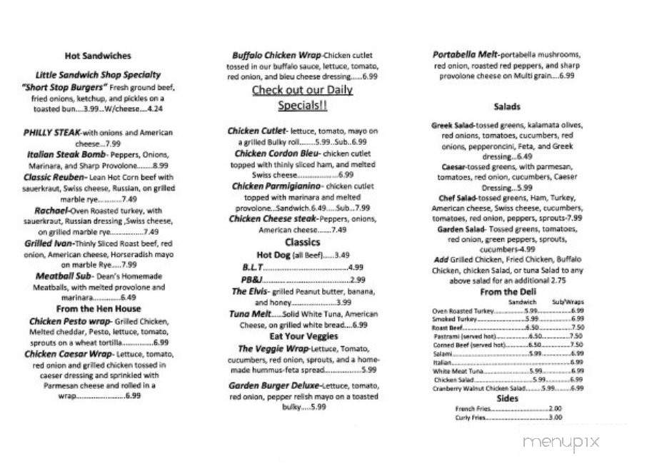 Little Sandwich Shop - Hyannis, MA menu_pic