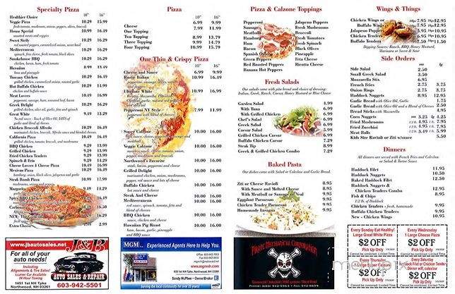Northwood House Of Pizza - Northwood, NH menu_pic
