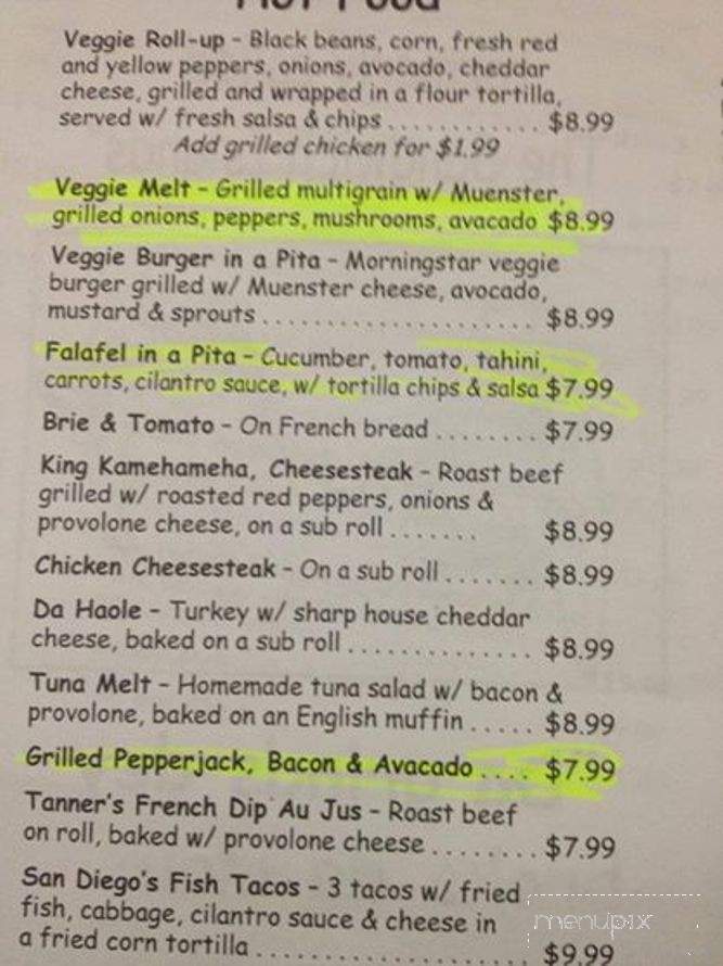 Malia's Cafe - Ocean City, MD menu_pic