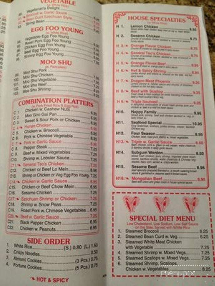 Coco China Buffet - Bluffton, IN menu_pic