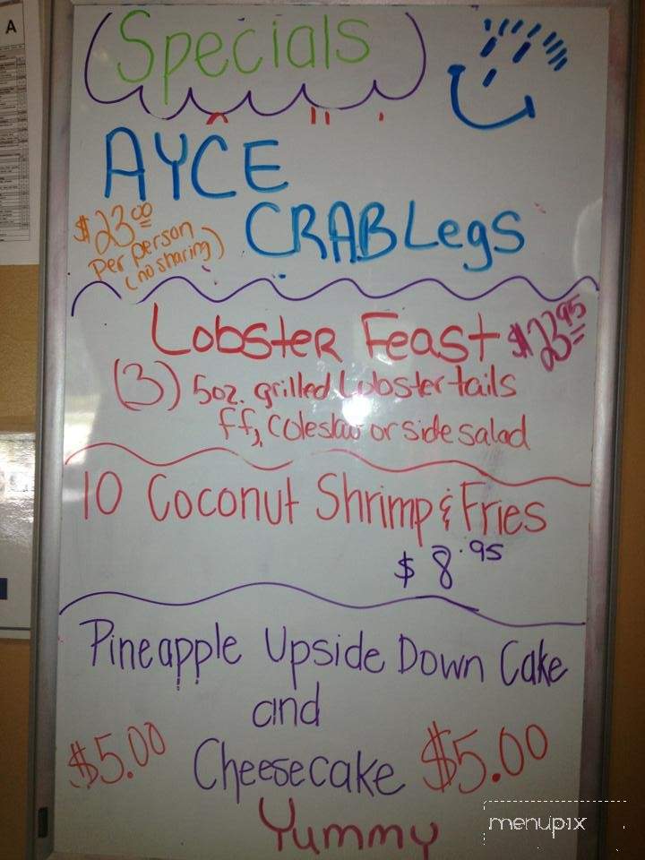 Ossahatchee Oyster Bar - Ellerslie, GA menu_pic