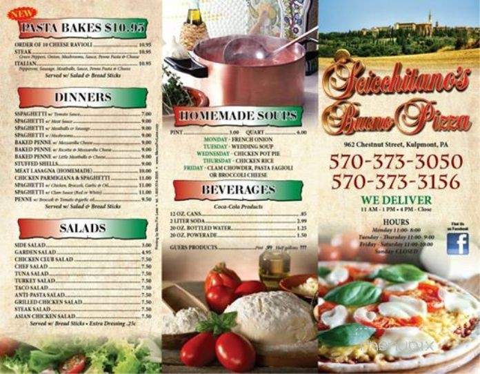 Scicchitano Buono Pizza - Kulpmont, PA menu_pic