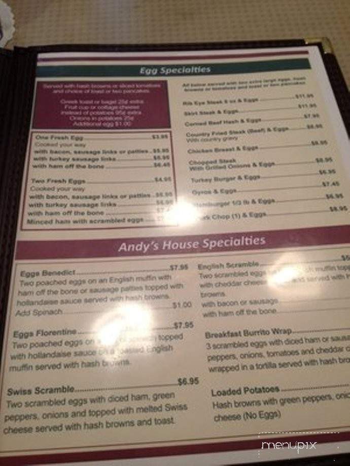 Andy's Family Restaurant - Crystal Lake, IL menu_pic