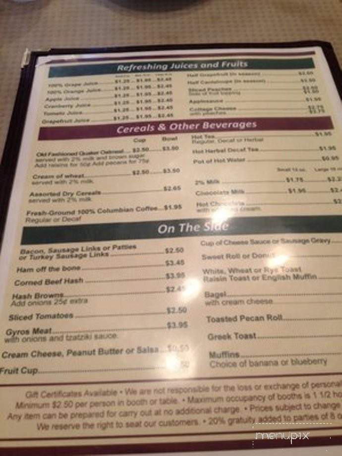Andy's Family Restaurant - Crystal Lake, IL menu_pic