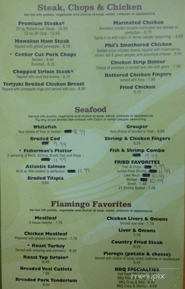 Flamingo Family Restaurant - Taylor, MI menu_pic
