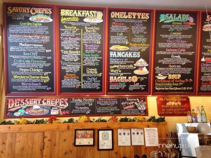 1428 Haight Patio Cafe and Crepery - San Francisco, CA menu_pic