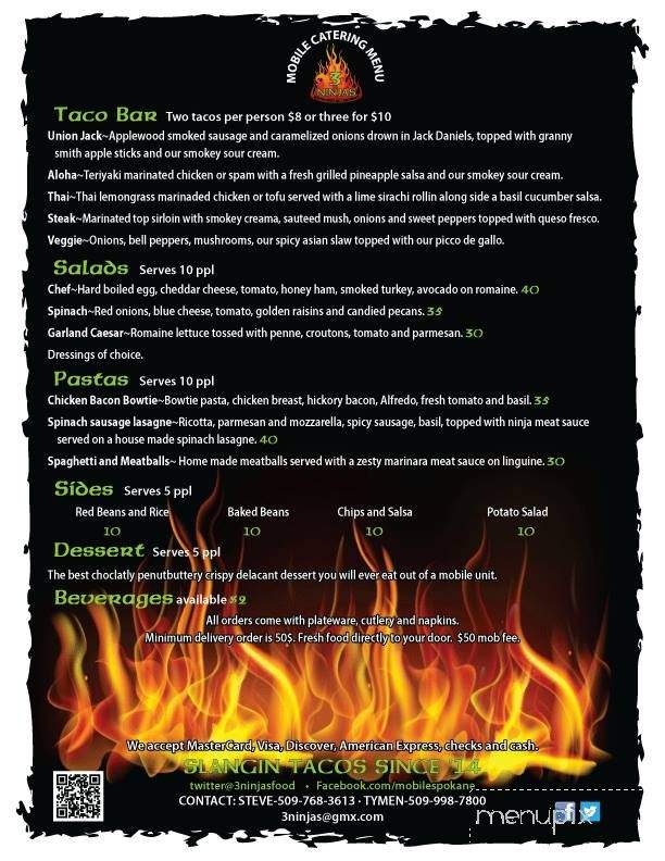 3 Ninjas - Spokane, WA menu_pic