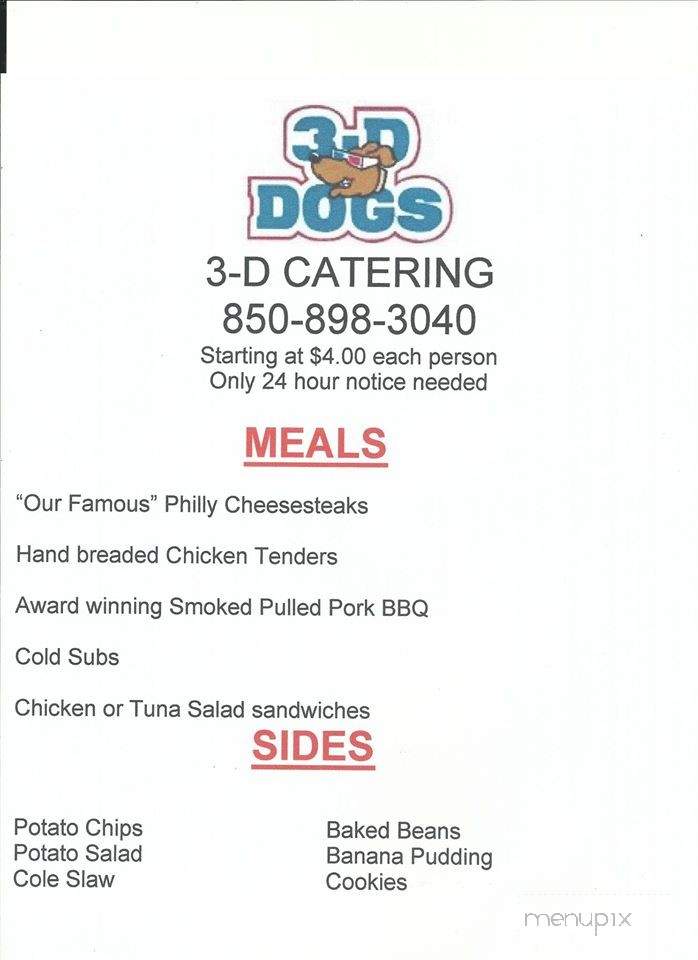 3-D Dogs - Pensacola, FL menu_pic