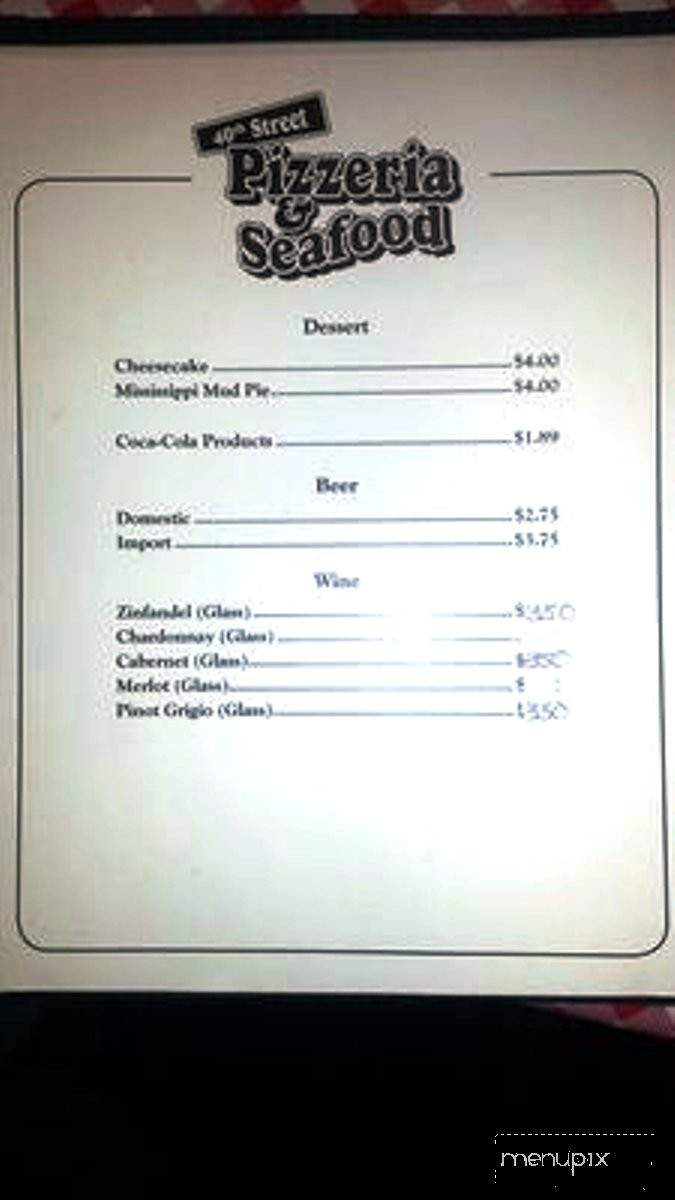 40th Street Pizzaria & Seafood - Mexico Beach, FL menu_pic