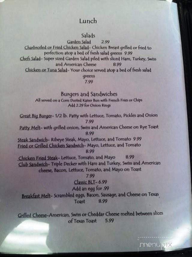 61st Street Diner - Galveston, TX menu_pic