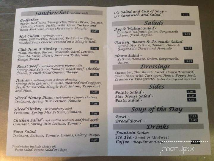 A Shady Place - Hendersonville, NC menu_pic