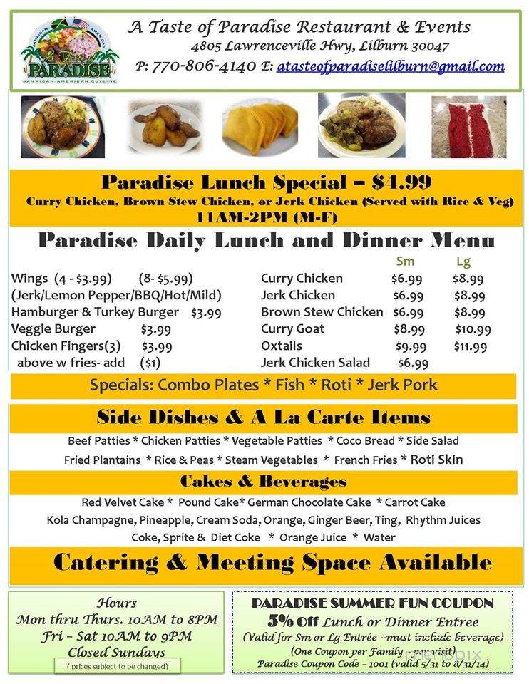 /380261705/A-Taste-of-Paradise-Jamaican-Restaurant-Lilburn-GA - Lilburn, GA