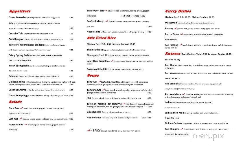 A Taste of Thailand - Gretna, LA menu_pic
