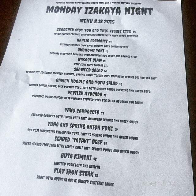Abura-Ya - Oakland, CA menu_pic