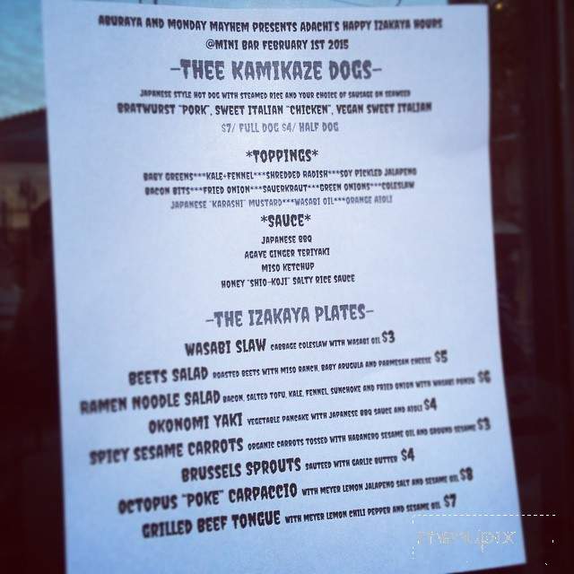 Abura-Ya - Oakland, CA menu_pic