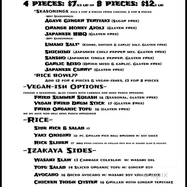 Abura-Ya - Oakland, CA menu_pic