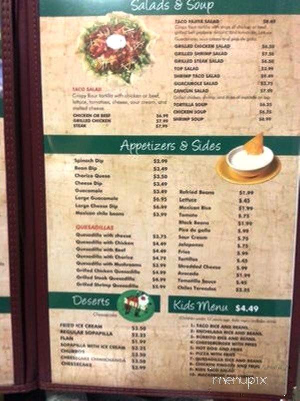 Acapulco Mexican Grill - Wahoo, NE menu_pic