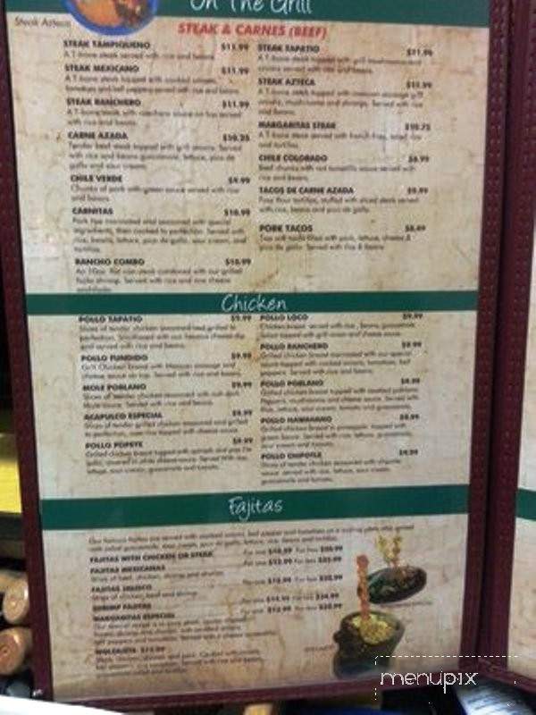 Acapulco Mexican Grill - Wahoo, NE menu_pic