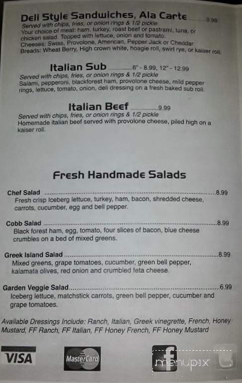 Agape Deli - Terre Haute, IN menu_pic