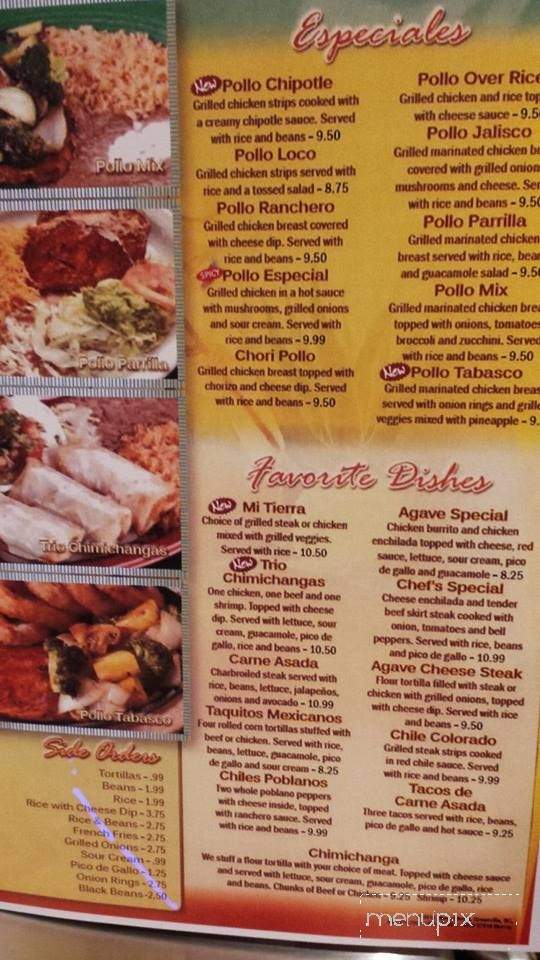 Agave Mexican Restaurant - Murray, KY menu_pic